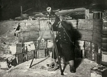 Lieut. Evans Observing an Occultation of Jupiter, 8 June 1911