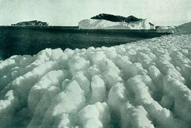 Spray Ridges of Ice After a Blizzard