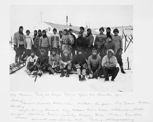 The Main Party at Cape Evans After the Winter 1911 (incl Scott)