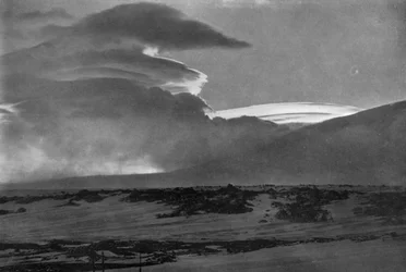 Whaleback Clouds Over Mount Erebus, c1910-1913, 1913