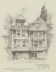 Two Old Houses in Fleet Street, about to be pulled down