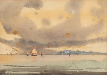 Euganian Hills from the Lagoon - Low Tide