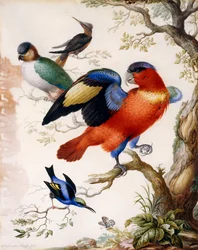 Four Birds in Wood