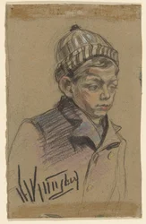Boy with Coat and Hat