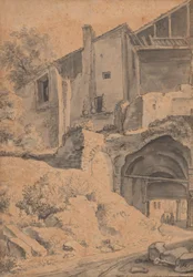 Houses Above an Old City Wall