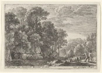 Two Satyrs with a Herd of Goats