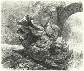 Frederick Barbarossa Drowning in the River Saleph on the Third Crusade, 1190