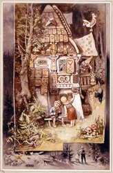 Hansel and Gretel, tale by Grimm - illustration by Hermann Vogel