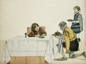 The Young Louis XIII, Not Yet King, Served by His Governor After the Death of His Father Henry IV