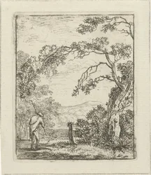 Landscape with Man with Knapsack