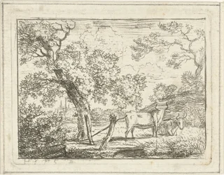 Landscape with Two Cows