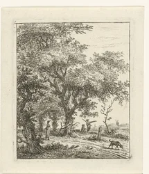 Landscape with Woman and Dog
