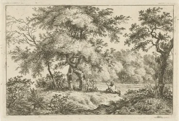 Resting Man in Forest
