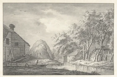 View by a Canal with an Angler