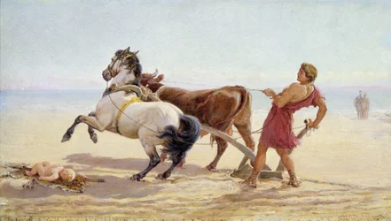 Ulysses ploughs the sands of the sea