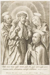 Ignatius of Loyola Kneeling Before Christ, the Virgin and St Peter