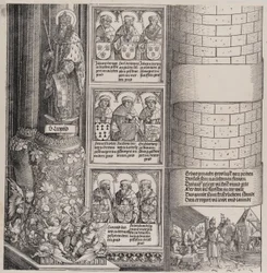 Maximilian as Architect, with a Statue of St. Leopold, and Busts of Maximilian