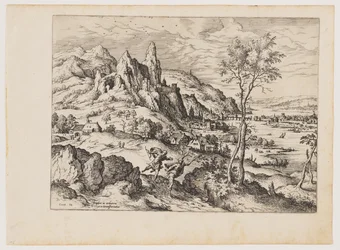 Daphne Persecuted by Apollo, from Landscapes with Biblical and Mythological Scenes