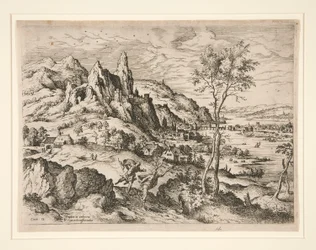Daphne Persecuted by Apollo, from Landscapes with Biblical and Mythological Scenes