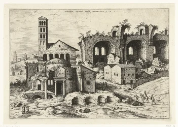 View of the Temple of Romulus and the Basilica of Constantine