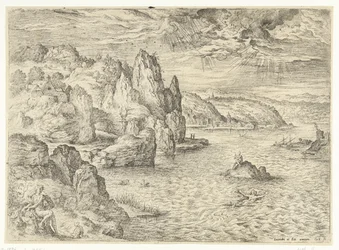 Hero and Leander (Landscapes with Biblical and Mythological Scenes)