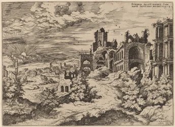 Ruins on the Palatine with a Panoramic Landscape