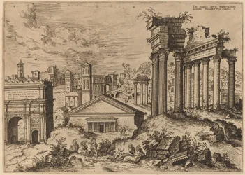 View of the Forum from the Base of the Capitol