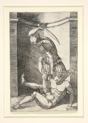 Soldier Slaying a Nude Man