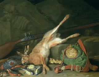 Still Life of a Hare with Hunting Equipment