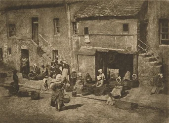 Women and Children Baiting the Lines, Fishergate, St Andrews
