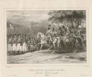 Prince, Field-Marshal Abbas Mirza Inspects Infantry Regiment