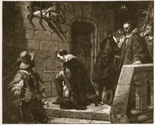 Lord Strafford on the way to execution, illustration from 