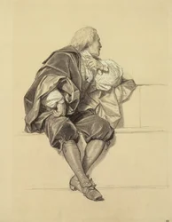 Study for the Portrait of Pierre Puget in the Hemicycle at the Ecole des Beaux Arts