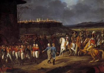 Campaign of Spain: Emperor Napoleon I in Astorga, Spain, ordering special care for English prisoners (detail)