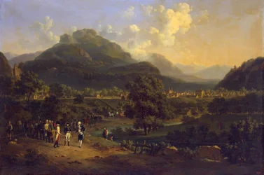 Meeting of Napoleon with the Ambassadors of the Austrian Emperor near Leoben Steiermark on 7 April