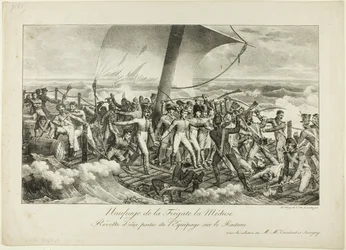 Shipwreck of the Frigate Medusa. Revolt of Some of the Crew on the Raft