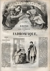 Andromaque tragedy in five acts - engraving in 