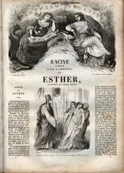 Illustration for Esther by Jean Racine (engraving)