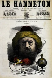 Théophile Gautier - by Mailly, in Le Hanneton of 09/05/1867