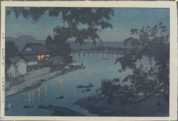 Evening on the Chikugo River in Hita