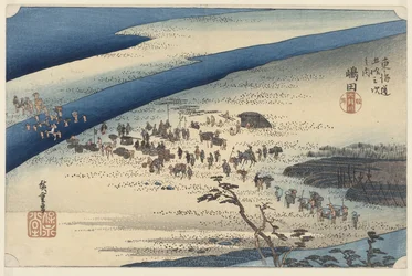 The Suruga Bank of the Oi River in Shimada (The 53 Stations of the Tokaido)