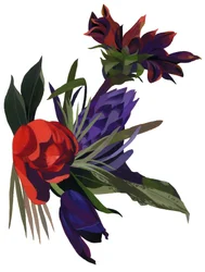 Tulips and dahlias