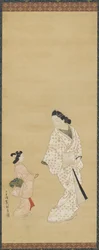 Yujo and a girl, 1688-1697