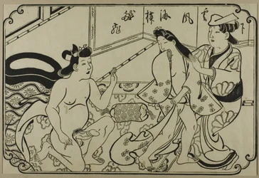 A sheet from a shunga album