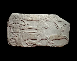 Relief of the Hunt: Hittite King Maradas in a Tank Chasing a Deer