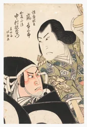Nakamura Utaemon III as Masakiyo and Arashi Kichisaburo as Koretaka, c.1818-21