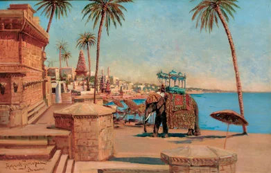 A State Elephant at the Raja, Benares