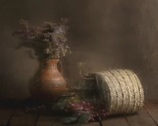 Rustic Grapes and Blooms