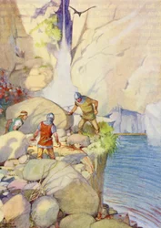 On the cliff they found the head of Aeschere