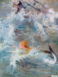 She Dived Deep Down Under the Water, Rising Again Between the Waves, from 